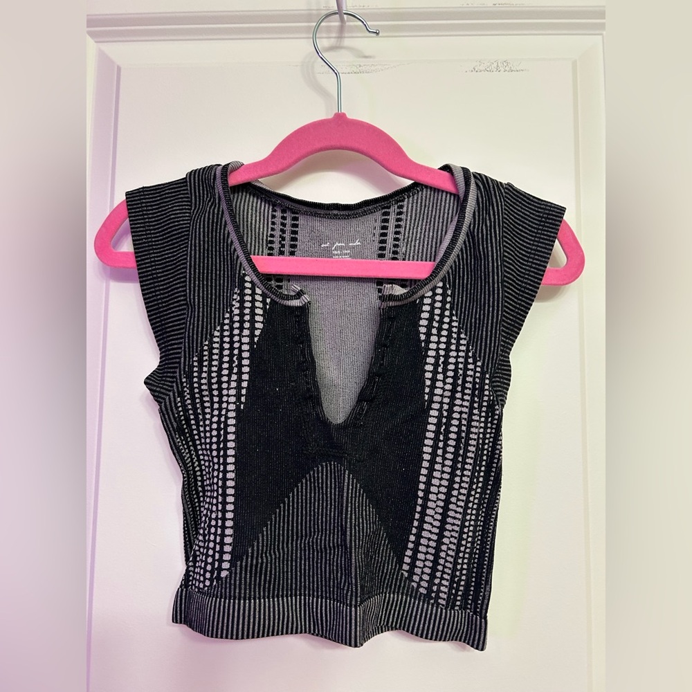 Black and Grey Urban Outfitters Go For Gold Top